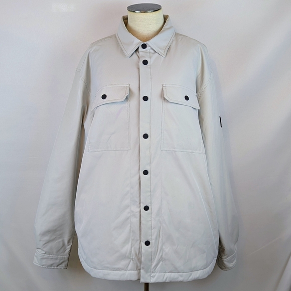 North Sails Dusk Overshirt Jacket Snap Front Lightweight Grey Violet XL NWT - Picture 12 of 13